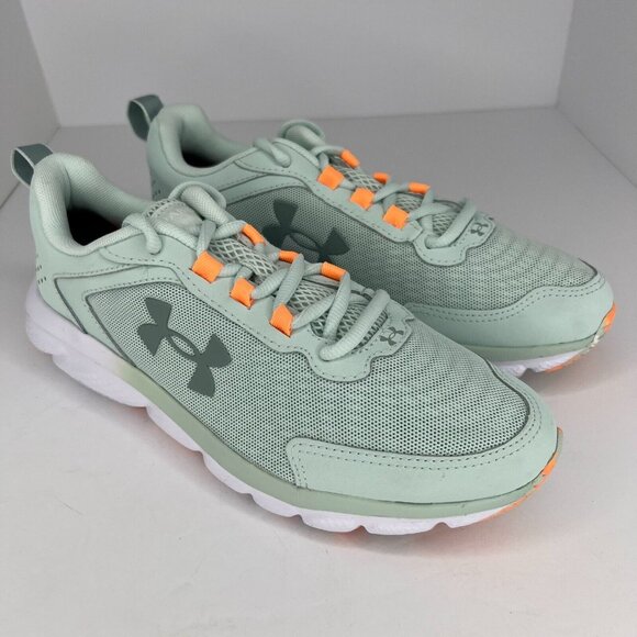 Under Armour Womens Mint Green Charged Assert 9 Low Top Size 8.5 Running Shoes - Picture 2 of 10